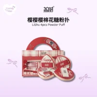 Lishu 4pcs Powder Puff 荔树樱樱樱粉扑